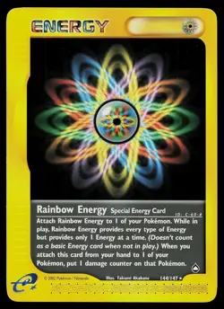 Pokemon Card - Rainbow Energy Aquapolis 144 Rare - Image 1