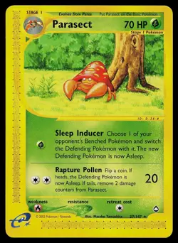 Pokemon Card - Parasect Aquapolis 27 Rare - Image 1