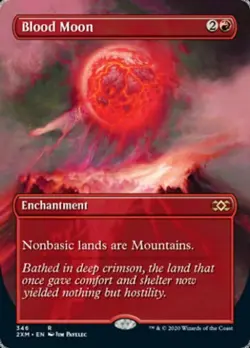 Blood Moon (Borderless) -Foil Light Play MTG Double Masters - Image 1