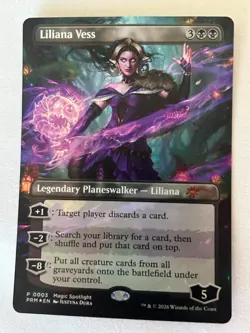 MTG Liliana Vess Foil Promo Spotlight (Only Top Finished ) Dot in the Corner - Image 1