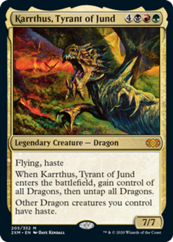 MTG Karrthus, Tyrant of Jund, NM-Mint, English Double Masters - Image 1