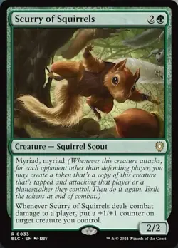 [1x] Scurry of Squirrels Near Mint, English Bloomburrow Commander MTG Magic - Image 1