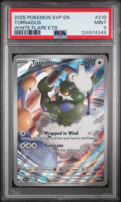 2025 POKEMON SVP EN-SV BLACK STAR PROMO #210 TORNADUS PSA 9 - Image 1