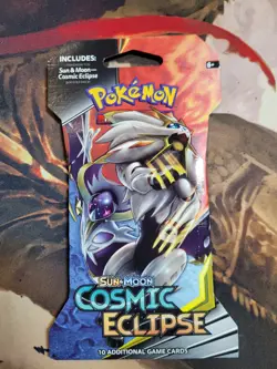 Pokemon Cosmic Eclipse Sleeved Booster Pack Bend on Sleeve New Sealed - Image 1