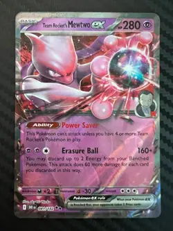 Pokemon TCG Team Rocket's Mewtwo ex 081/182 Sv10: Destined Rivals Double Rare NM - Image 1