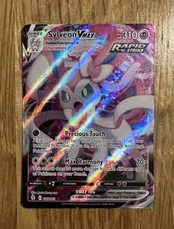 Pokemon TCG Evolving Skies Sylveon VMAX Ultra Rare Card 075/203 - Image 1