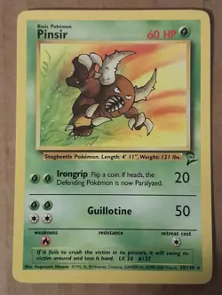 Pokemon Pinsir 29/130 Base Set 2 Rare LP See Pictures - Image 1