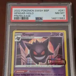 Pokemon TCG GENGAR HOLO SWSH241 SWORD & SHIELD PROMO PSA 8 LOST ORIGIN STAMPED! - Image 3