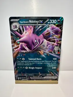 Team Rocket's Nidoking ex 119/119 Double Rare Destined Rivals Near Mint - Image 1