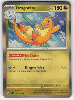 Dragonite 149/165 Rare 151 Pokemon Near Mint - Image 1