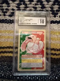 1997 Topsun Japanese Pokemon Lickitung Green Back #108 CGC 10 Gem Mint 2nd Print - Image 1
