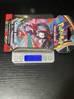 VERY HEAVY 32.06 Chaos Rising Sleeved Booster Pack Sealed Pokemon TCG - Image 1