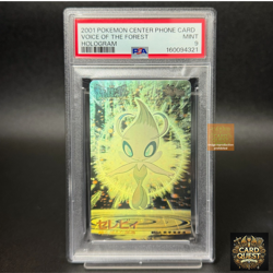 PSA 9 Phone Card Hologram Celebi Voice of the Forest Promo Pokemon Center JPN - Image 1