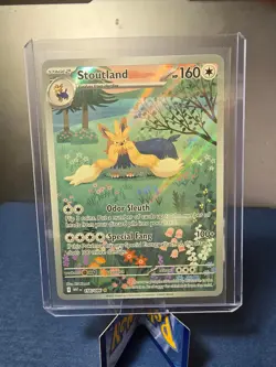 STOUTLAND 156/086 ILLUSTRATION RARE WHITE FLARE POKEMON NEAR MINT - Image 1