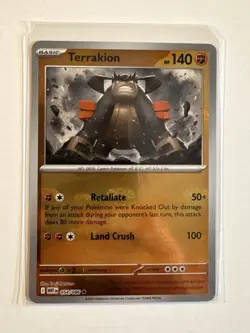 Terrakion (Master Ball Pattern) 051/086 Holo Pokemon White Flare SV11W NM - Image 1