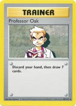 Pokemon - Shadowless Base Set - Professor Oak 88/102 - Condition (Played) - Image 1