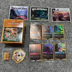 Disney Lorcana Wilds Unknown Pre Release Kit Complete Set. All 6 Promo Cards + - Image 1