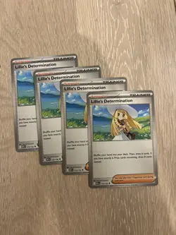 4x Lillie’s Determination - Trainer Playset - Pokemon Card - 119/132 - Mega - Image 1