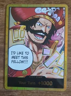 One Piece DON!! Card (Gol.D.Roger) (Gold) - Foil, Near Mint Carrying On His Will - Image 1