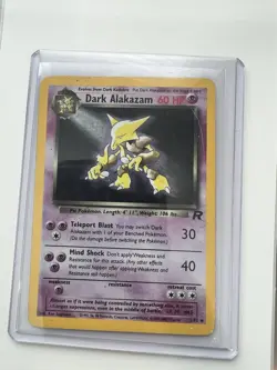 Dark Alakazam 1/82 Holo Team Rocket Rare Pokemon Card WOTC Vintage MP - Image 1
