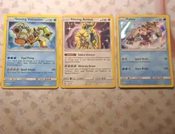 Pokemon Tcg Shining Legends Holo 3-Card Lot: Shining Volcanion, Arceus, Palkia - Image 1