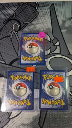 3 Vintage Pokemon Cards, Mew And Mewtwo Promo's + NM Holon Phantoms Corphish - Image 2