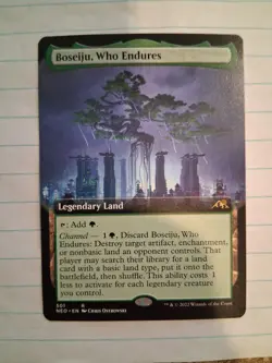 MTG Magic The Gathering Boseiju Who Endures Non-foil Showcase Kamigawa Neon - Image 1