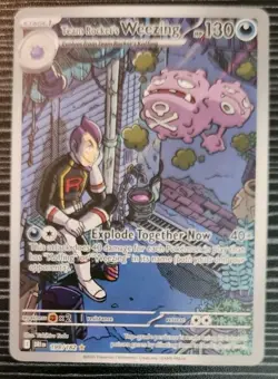 Pokemon- Team Rocket's Weezing 199/182- Destined Rivals- Illustration Rare Card - Image 3