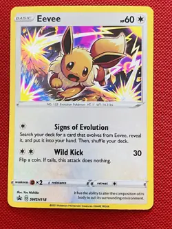 Eevee SWSH118 Pokemon Black Star Promo NM 2021 Card TCG - Image 1