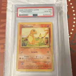 Pokemon 1999 Charmander 046/102 Base Set PSA 10 Gem Mint English Regular - Image 1