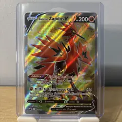 Galarian Zapdos V 173/198 Ultra Rare Chilling Reign Pokemon Near Mint - Image 1