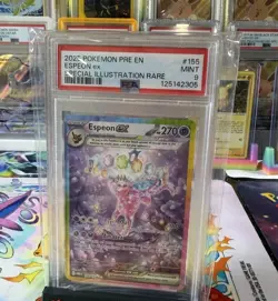 Pokemon Espeon ex 155/131 Prismatic Evolutions SIR Holo PSA 9 - Image 1