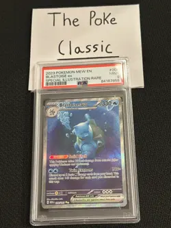 Pokemon Blastoise 200/165 Illustration Rare 2023 151 Holographic PSA 9 MINT - Image 2