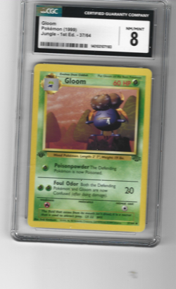 1999 Gloom Jungle 37/64 1st Edition Black Label CGC 8 POKEMON TCG - Image 1