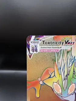 Toxtricity VMAX 196/192 Rainbow Rare Rebel Clash Pokemon NM - Image 2