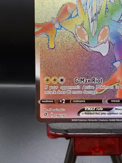 Toxtricity VMAX 196/192 Rainbow Rare Rebel Clash Pokemon NM - Image 5