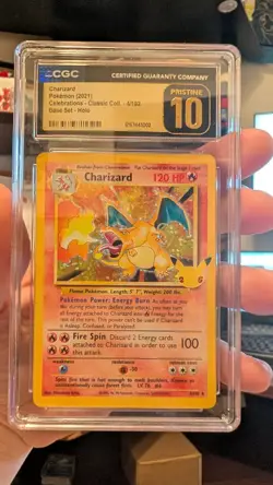Pokemon Celebrations Charizard 4/102 Holo CGC Pristine 10 🔥📈 2021 - Image 1
