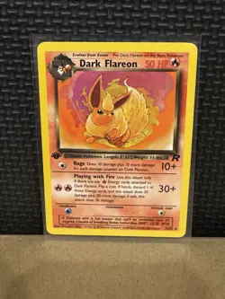 2000 Pokemon Team Rocket - 1st Edition - Dark Flareon 35/82 - Ungraded - Image 1