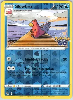 Slowbro 020/078 Uncommon Pokemon GO Pokemon Reverse Holo NM - Image 1