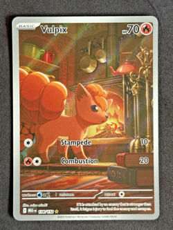Pokemon Vulpix IR 138/132 Mega Evolution Illustration Rare Full Art Holo MEG NM - Image 3