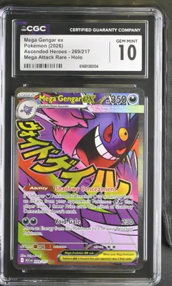 Mega Gengar ex 269/217 Ascended Heroes CGC 10 SAR Pokemon - Image 1