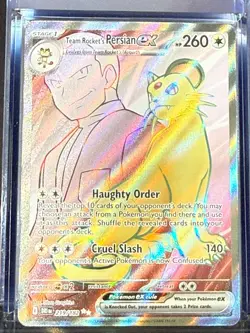 Team Rocket's Persian ex DRI 219 Pokemon Ultra Rare NM - Image 1