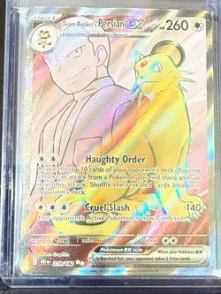 Team Rocket's Persian ex DRI 219 Pokemon Ultra Rare NM - Image 3