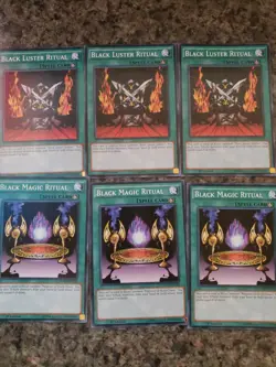 3 x Black Luster Ritual + 3 x Magic Ritual YGLD-ENA36 1st (Mint YUGIOH - Image 1