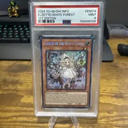 YUGIOH! Elzette of the White Forest INFO-EN014 PSA 9 - Image 1