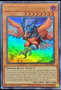 GFTP-EN090 Danger! Thunderbird Ultra Rare 1st Edition NM Yugioh Card - Image 1