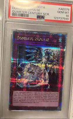 Yugioh Asian English ROTA Dominus Impulse Quarter Century SR Psa 10 Pop 1 - Image 2