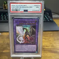 Yugioh Light And Darkness Dragonlord INFO-EN034 Ultra Rare PSA 9 - Image 1