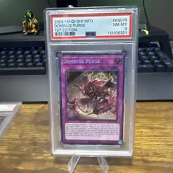 Yugioh! Dominus Purge INFO-EN078 Secret Rare - PSA 8 - Image 1