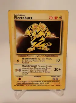Electabuzz 020/102 Base Set Vintage Pokemon Card TCG 1999 WOTC - Image 1